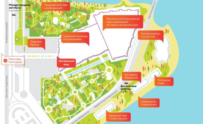 Карта парка остров мечты москва